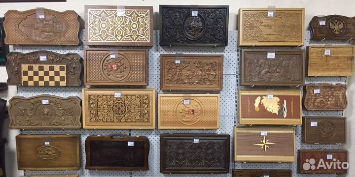 Нарды деревянные, резные