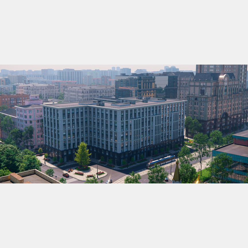 2-к. апартаменты, 71,1 м², 6/10 эт.