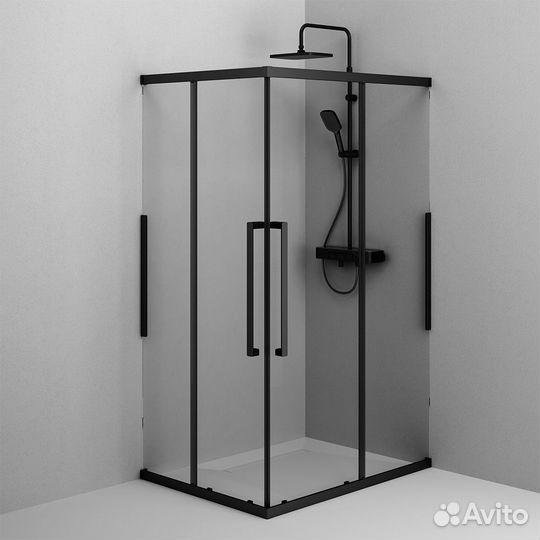 Душ. уголок AM.PM 117,8cm Черный мат w84g-403-120