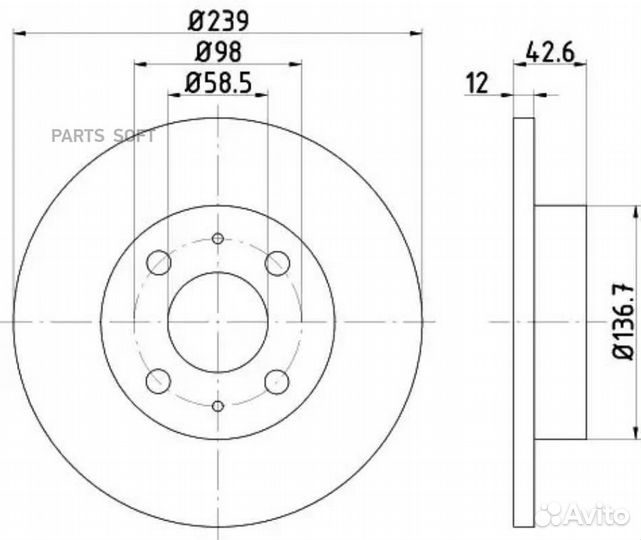 Textar 92039100 Тормозной диск
