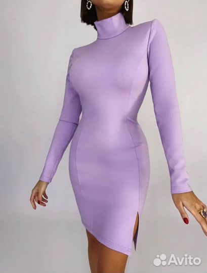 Платье трикотажное офисное