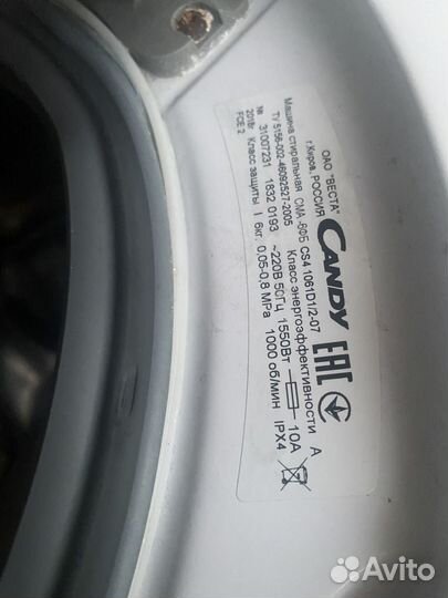 Стиральная машина candy на запчасти