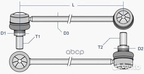Стойка стаб. передн. Octavia A5/Golf V/VI/Passa