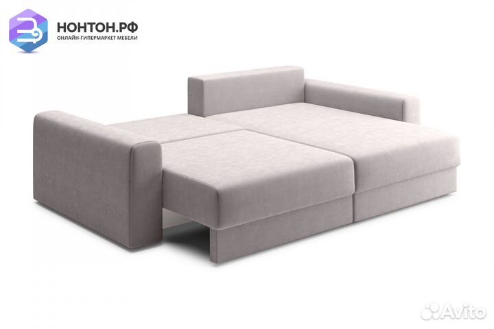 Диван угловой тик-так Омега бежевый