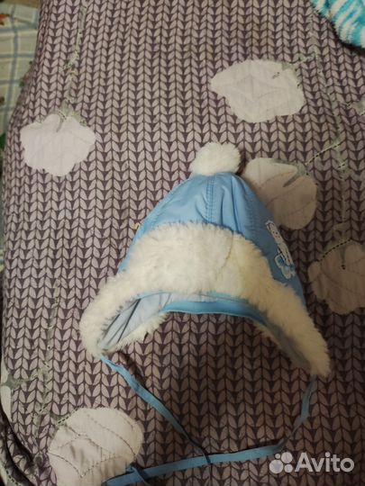 Шапка для новорожденного зима