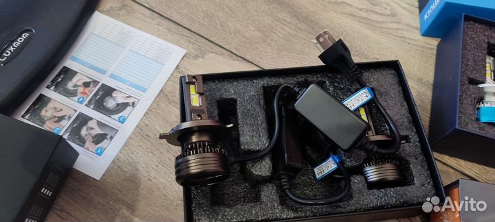Самые мощные led лампы h4, h7 120 ватт с обманкой