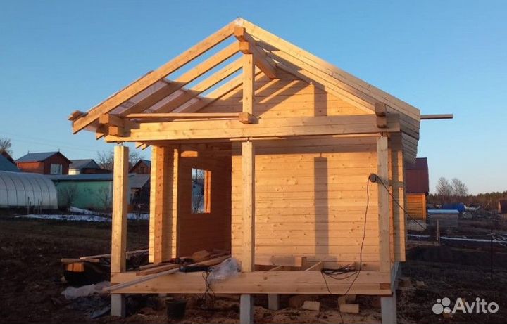 Строительство бань из бруса профилированного