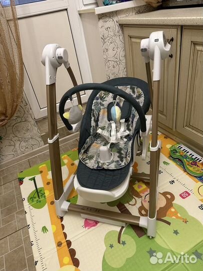 Стульчик для кормления 3в1, электрокачели, шезлонг