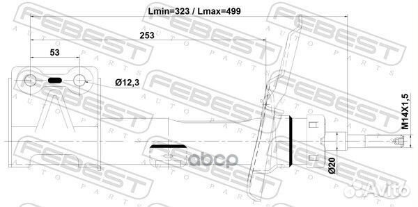 Амортизатор передний правый GAS.twin tube 25110