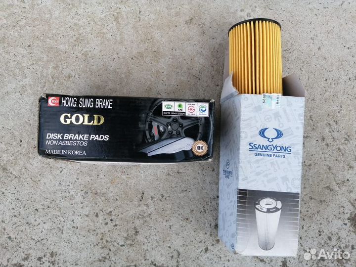 Тормозные колодки для SsangYong Kyron +фильтр