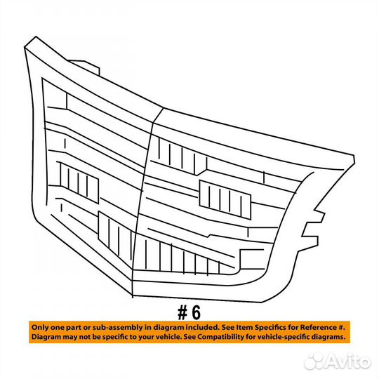 Эмблема логотип Кадиллак Cadillac ATS, XTS, ELR