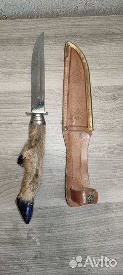 Нож охотничий с рукояткой копыта косули
