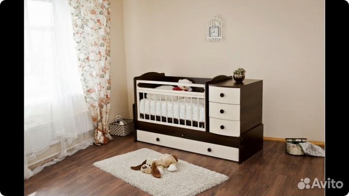 Кроватка-трансформер Можга (Красная Звезда)