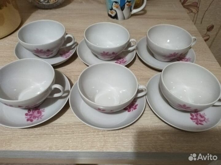 Чайные чашки с блюдцами СССР