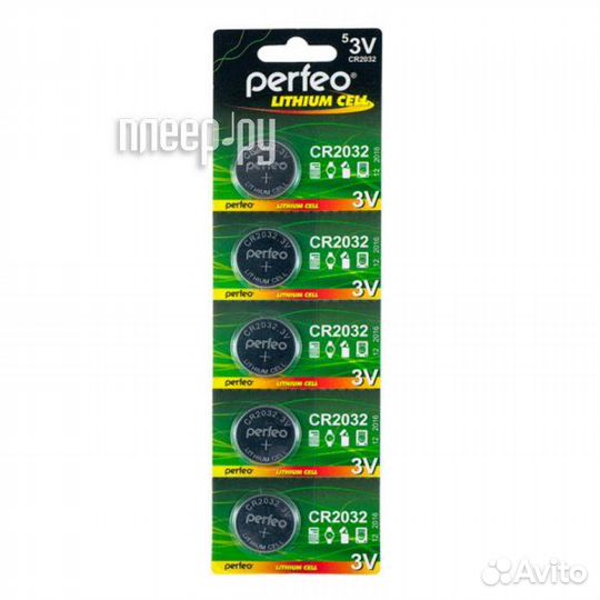 Perfeo CR2032/5BL Lithium Cell 5 штук