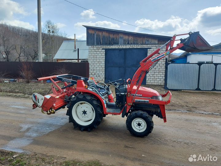 Вспашка земли минитрактором. посёлок Победы