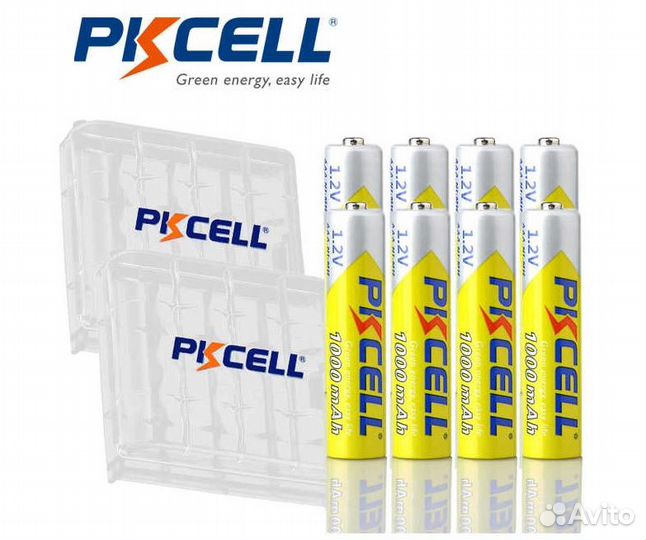 Аккумуляторные батарейки ааа Pkcell 1000мАч