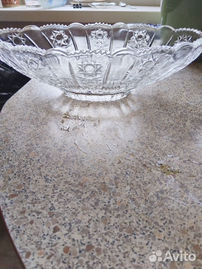 Ваза для фруктов хрусталь СССР