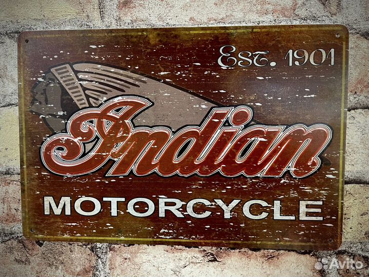 Декор Indian Motorcycle Est. 1901