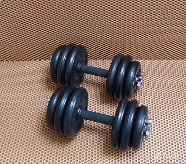 Гантели хром разборные 30кг. 28кг. Гриф 1200мм