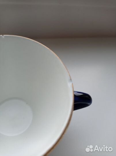 Чашка кофейная без блюдца 1шт Кобальт Позолота лфз