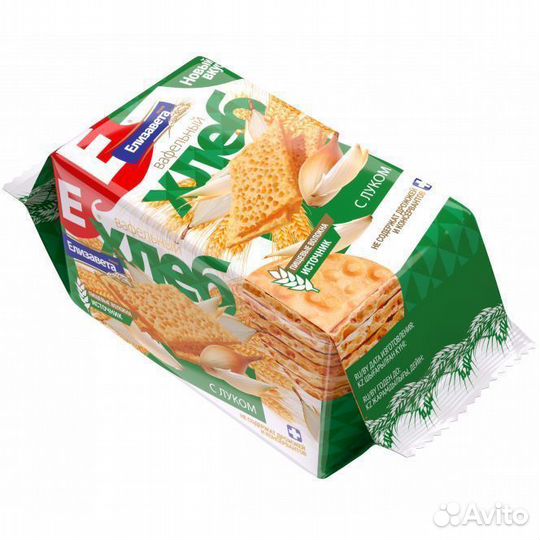 Хлеб Елизавета Вафельный с луком 80 г