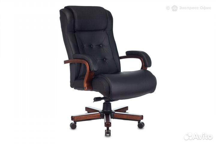 Кресло для руководителя Бюрократ T-9926walnut/blac