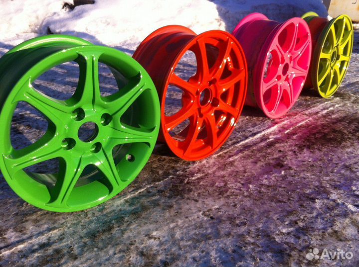 Порошковая покраска дисков металла