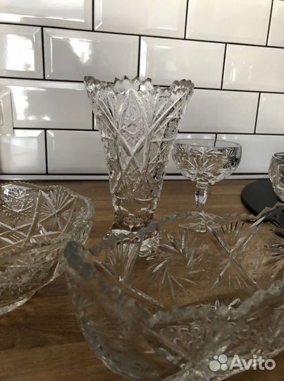 Ваза хрустальная