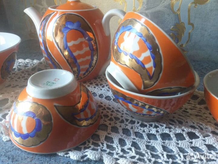 Сервиз чайный с пиалами СССР 