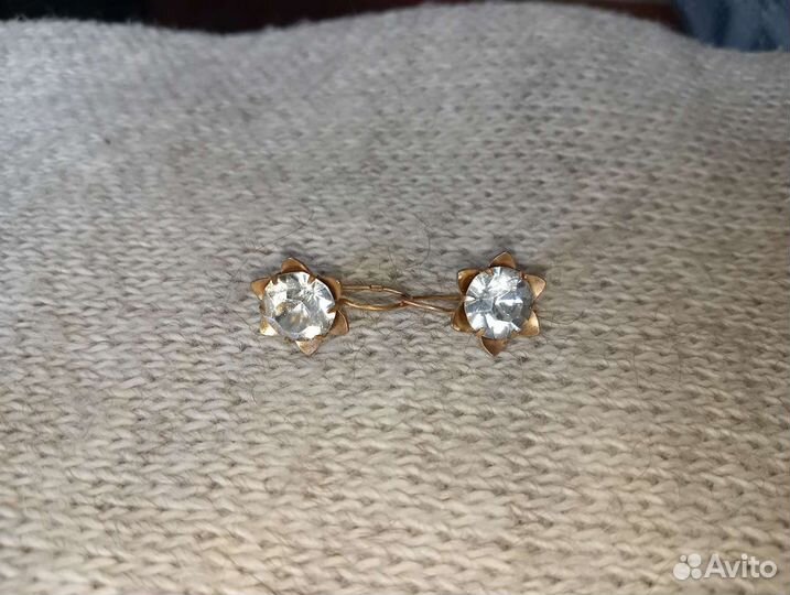 Позолоченные серьги СССР