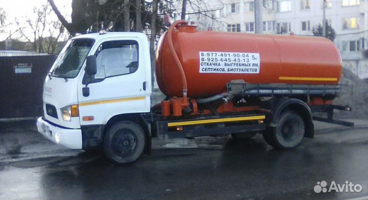 Откачка септика, выгребных ям
