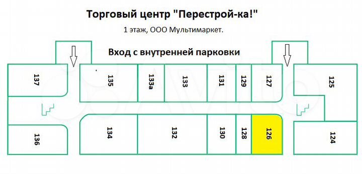 ТЦ Перестрой-ка, торговая площадь - 49.1 м²