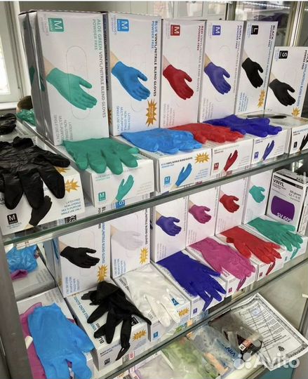 Перчатки нитриловые