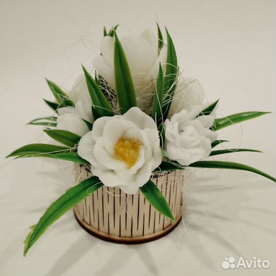 Букет цветов из мыла