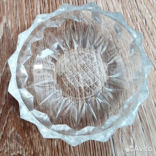 Ваза ладья.Розетки.хрусталь СССР