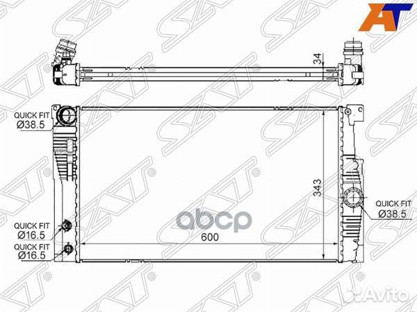 Радиатор BMW 5 -17 BW00131 Sat