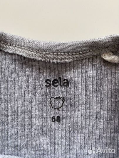 Боди с длинным рукавом 62-68 Sela