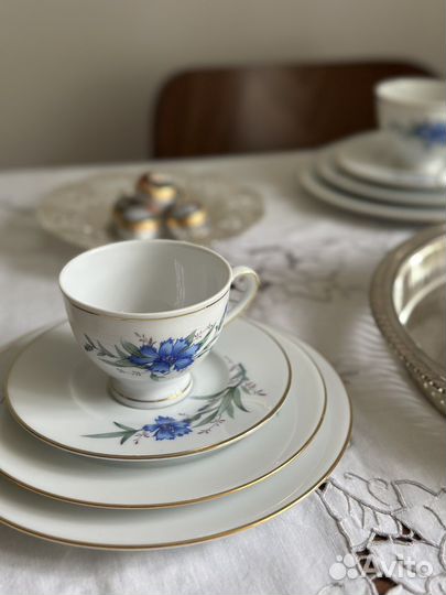 Винтажная чайная посуда и посеребрение