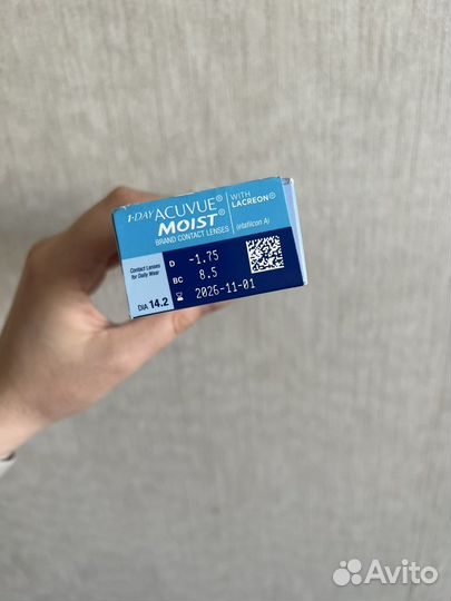 Линзы контактные однодневные acuvue moist