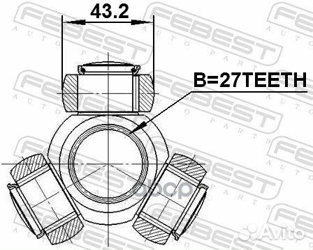 Трипоид toyota kluger 00- 0116MCV30 Febest