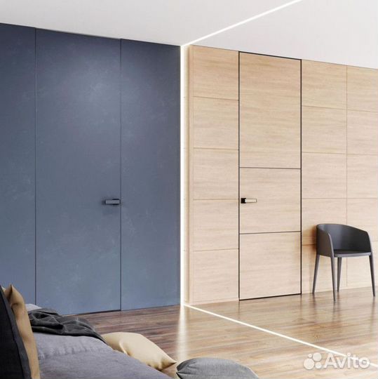 Скрытые двери под отделку