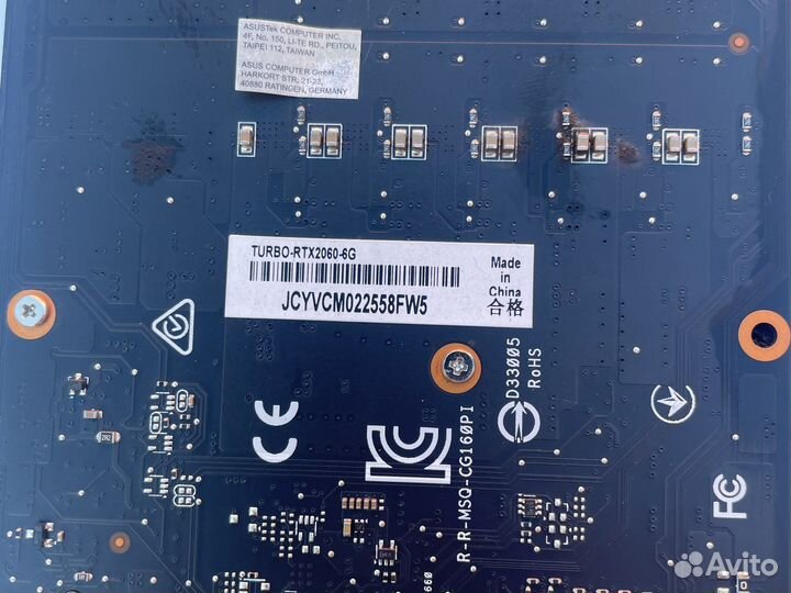 Видеокарта Asus rtx 2060 6g