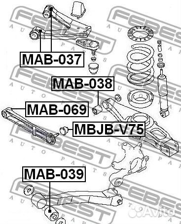MAB069 Сайлентблок febest mab069
