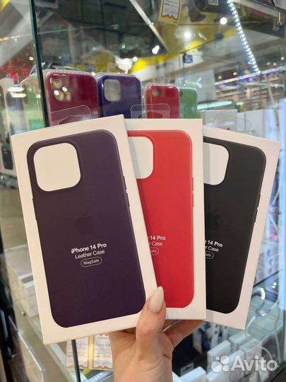 Чехол на iPhone 14 pro MagSafe кожа