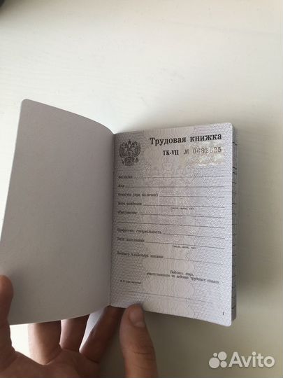 Трудовая книжка РФ