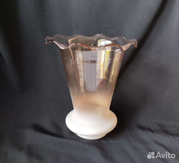 Плафон стеклянный колокольчик коричневый