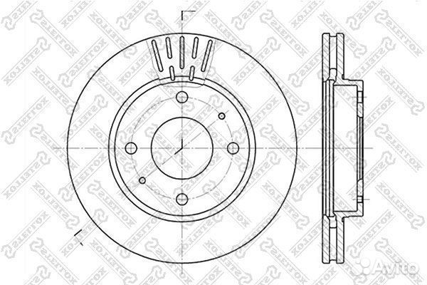 Тормозной диск stellox 6020-3411V-SX вентилируемый