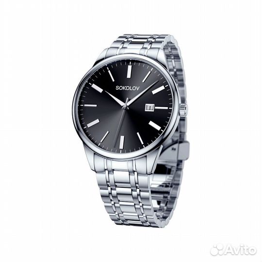 Мужские часы стальные sokolov
