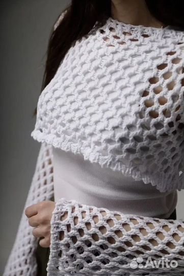 Вязаный топ сетка